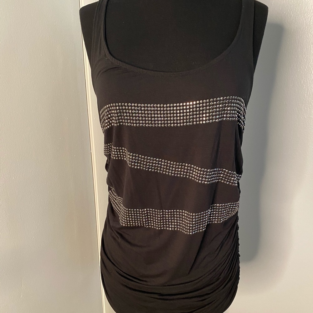 New York and Company Black Sequined Tank size M.